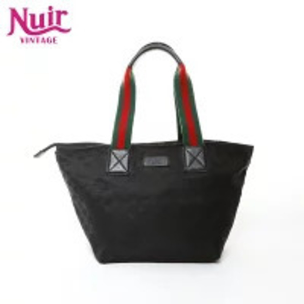 Gucci GG Canvas Sherry Tote Bag Handbag Black